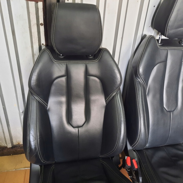 фото №15, Range rover evoque сиденья диван кожа чёрная электрические комплект