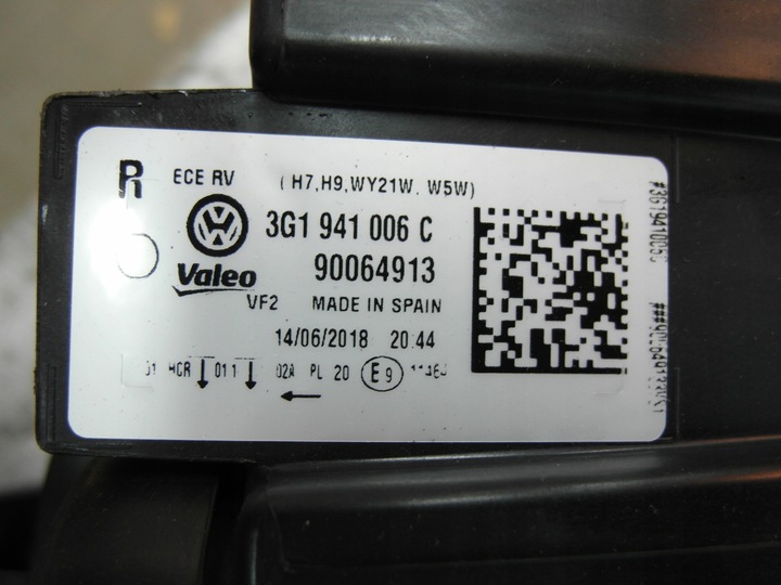 фото №13, Vw passat b8 звичайна нова !! оригінальна!! лампа передня права nr72