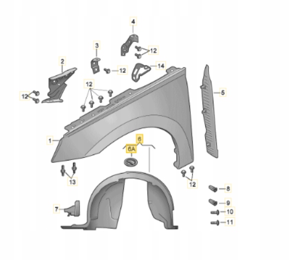 фото №1, Оригінальний номер skoda 657809957d підкрилок ліві перед skoda scala