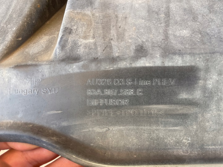 фото №7, Audi q3 ii s line 83a диффузор бампера зад спойлер накладка 83a807568c