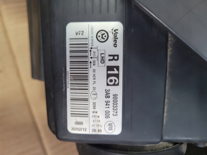 фото №6, Правая фара передняя правое перед vw passat b7 10-14r 3ab941006