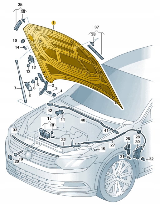 фото №1, Крышка передняя vw passat b8 оригинальный номер 3g0823031c