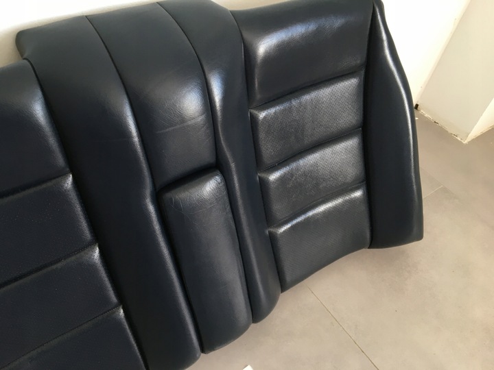 фото №9, Задні спинка диван синя темно-синя шкіра mercedes w124 cabrio a124