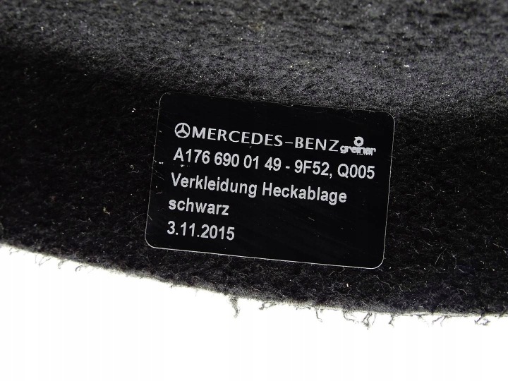 фото №8, Полка багажника зад задняя mercedes a w176 a1766900149