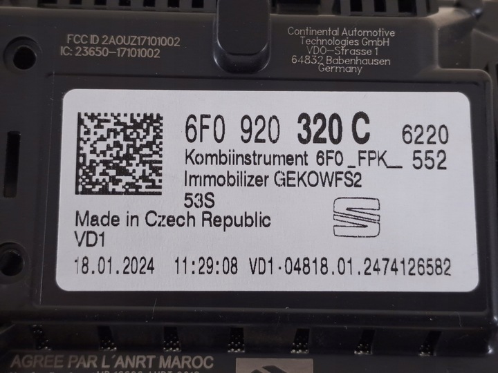 фото №11, Виртуальный капот указатели приборы спидометр 1.5 tsi seat arona fr рестайлинг 24r