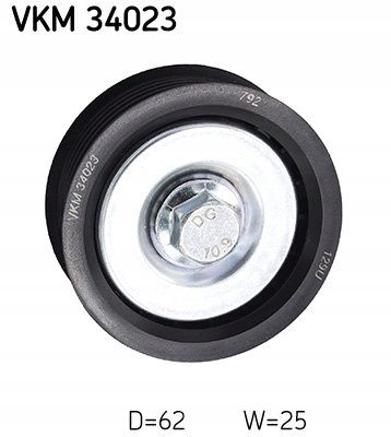 фото №12, Ролик ремень micro-v направляющая vkm34023/skf vkm 34023