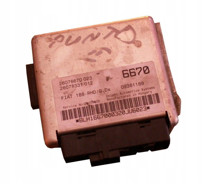 фото №1, Модуль комп'ютер підсилювача fiat punto 2 99-2003r 26076670, 6670