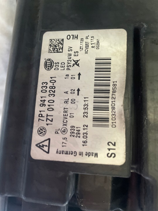 фото №13, Vw touareg 2 праві 752 лівий фара bixenon 7p1941752