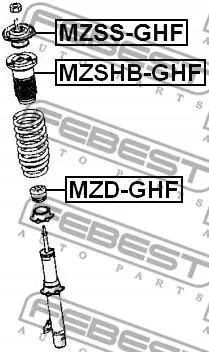 фото №3, Отбойник резиновый рессора mzd-ghf febest
