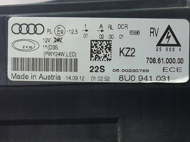 фото №9, Audi q3 8u 2012 перед сторона левая лампа передняя