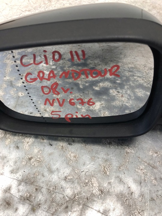 фото №7, Дзеркало ліві 5 pin renault clio iii грандтур nv676