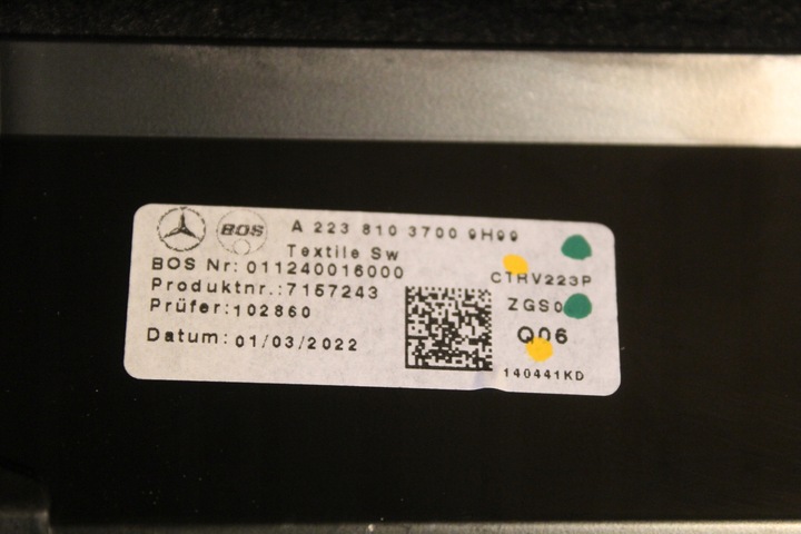 фото №9, Ролета полиця зад mercedes s-klasa w223 a2236900301