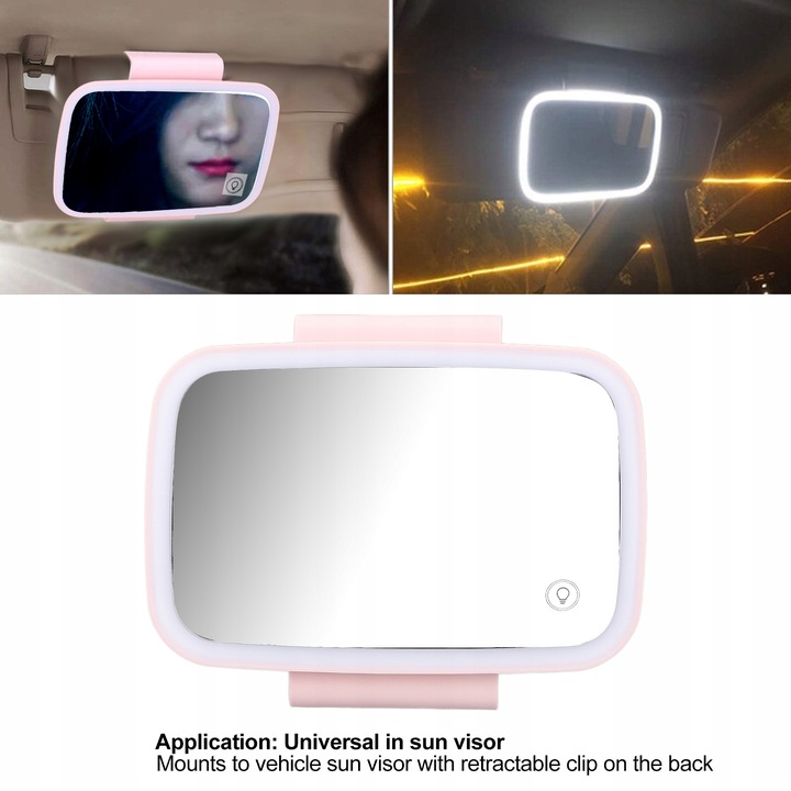 фото №11, Дзеркало led заднього виду сенсорний захисні накладки сонцезахисний автомобільний подарунок