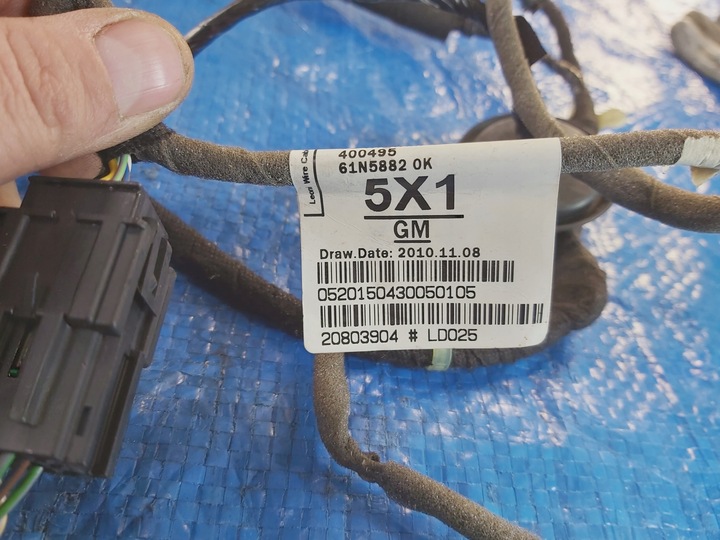 фото №10, Запчасти zafira c жгут установка дверь правая зад 20803904