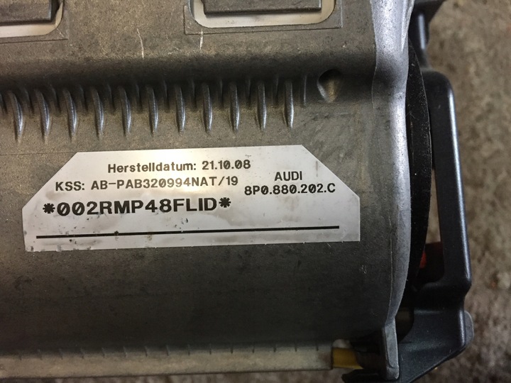 фото №7, A3 8p рестайлінг подушка пасажира подушка безпеки 8p0880202c