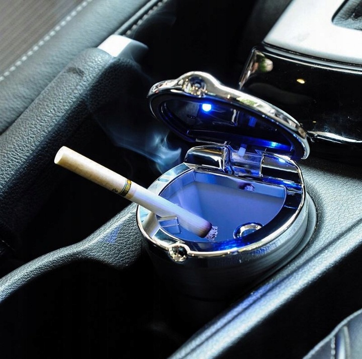 фото №3, Попільничка автомобільна з led місце чашки корзина підсвічувана