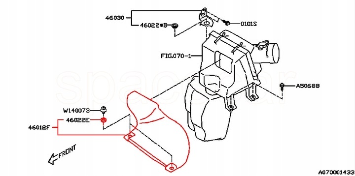фото №1, Впуск воздуховод корпус фильтра воздуха 2.5l fb subaru legacy outback 2020-