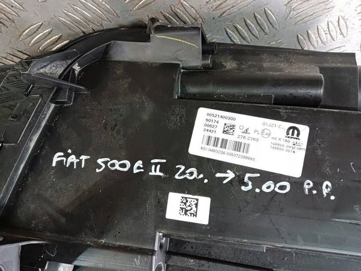 фото №8, M33 fiat 500 20- лампа праві права перед 00521400300