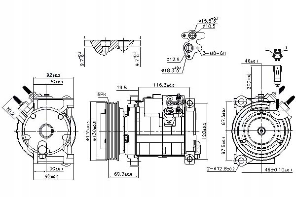 фото №11, Компрессор кондиционера chrysler voyager 01-, townc