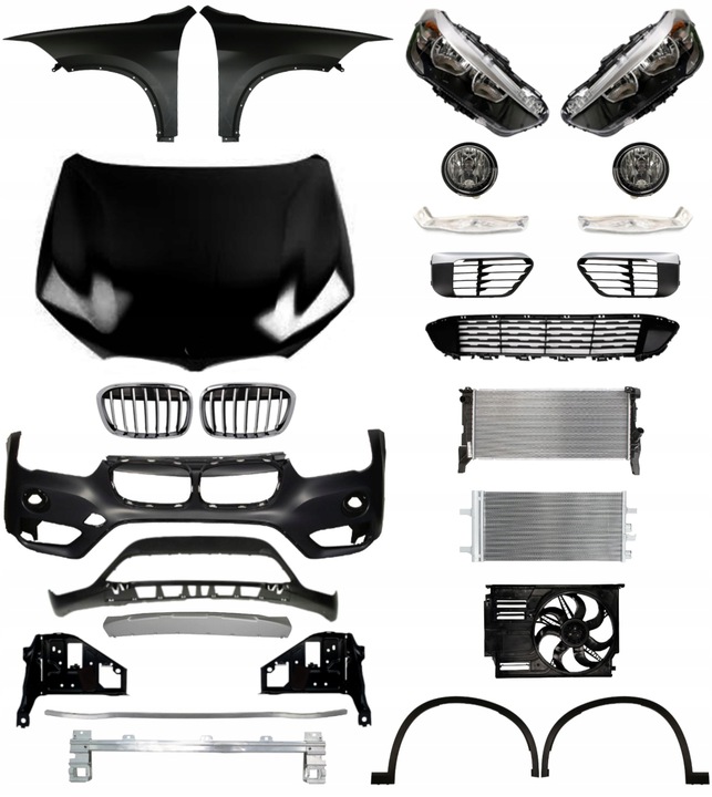 фото №1, Bmw x1 f48 x line 15- бампер капот pas решітка