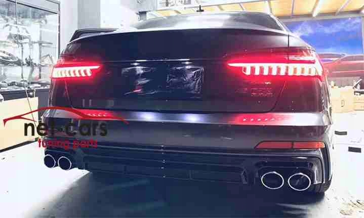 фото №12, Диффузор спойлер audi a6 c8 18- wz rs6 pod бампер s line s6 чёрный tdi tfsi