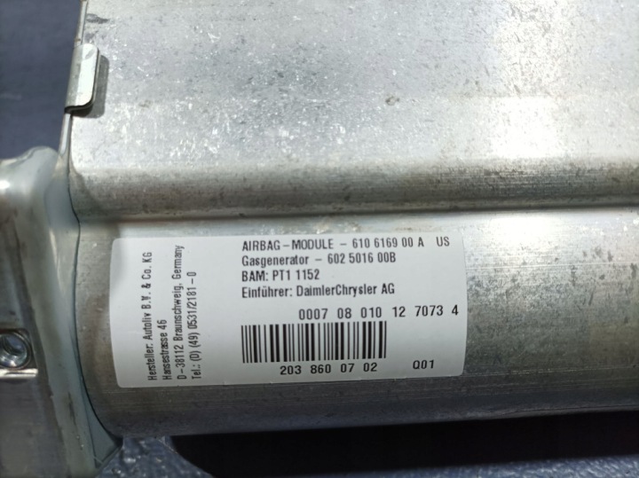 фото №6, Mercedes clc cl203 подушка подушка пассажира a2038600702