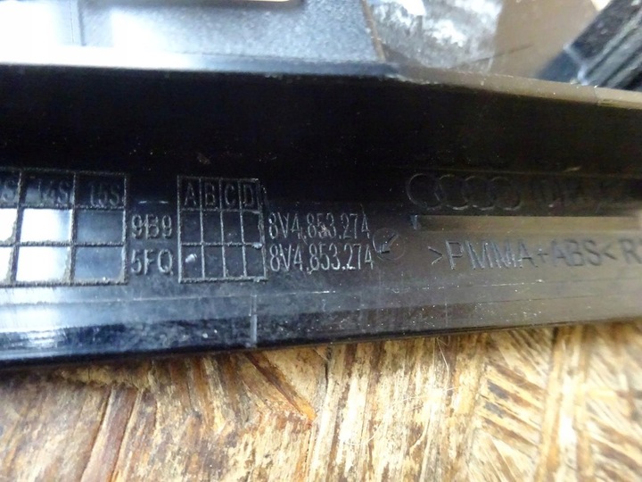 фото №11, A3 8v 8v4 5d sportback планки заглушки двері стійка праві ліві піаніно kpl