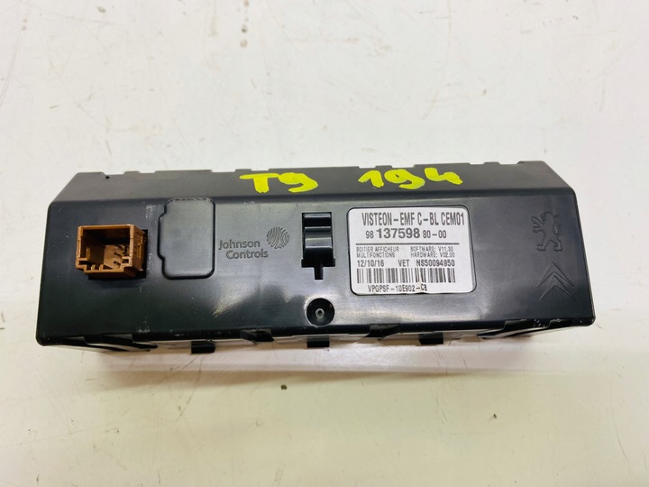 фото №2, Дисплей радіо 9813759880 peugeot citroen