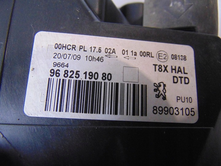 фото №14, Лампа правая перед peugeot 3008 2009-2013 9682519080 оригинал европа