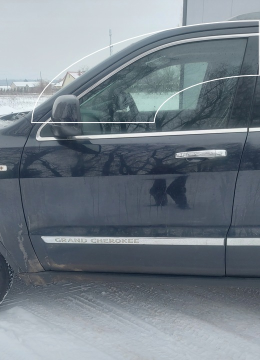 фото №1, Grand cherokee wk2 11-20r скло двері лівий перед клеєна акустична