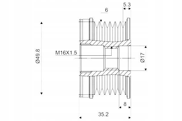 фото №2, Val588078 колесо ременное генератора db