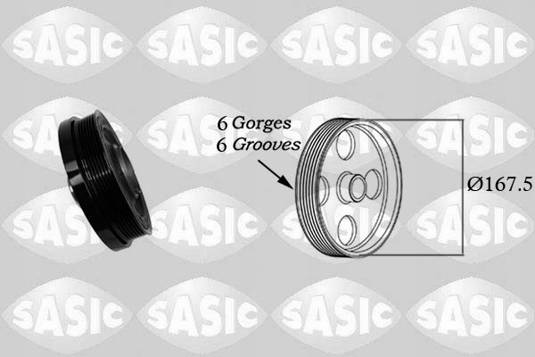 фото №2, Шкивы вала коленчатого sasic 2156078