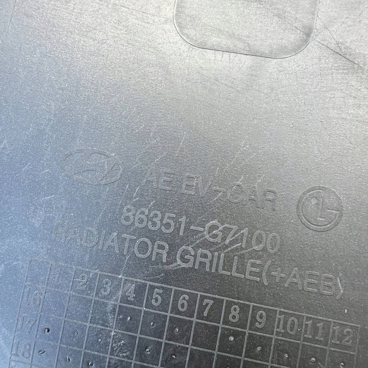 фото №8, Hyundai ioniq маскировочная накладка / решётка радиатора / решётка верхняя радиатор 86351g7100