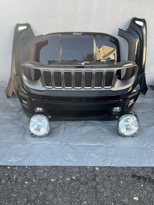 фото №6, Jeep renegade рестайлінг бампер капот перед комплектний 2019- чорний 1.3 бензин
