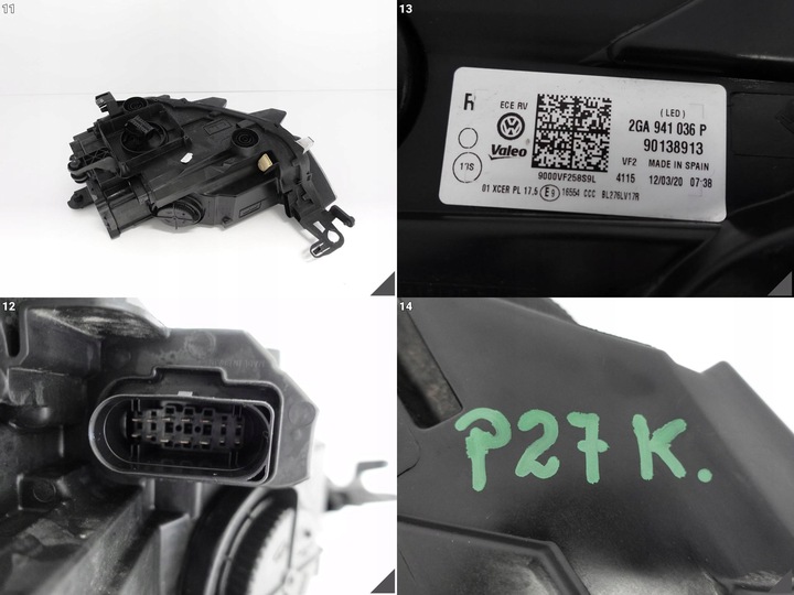 фото №12, Vw t-roc 2ga 17- лампа повний led права європа