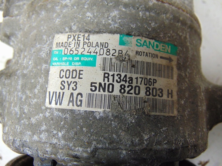 фото №11, Компресор кондиціонера skoda octavia ii рестайлінг 2.0 tdi 5n0820803h