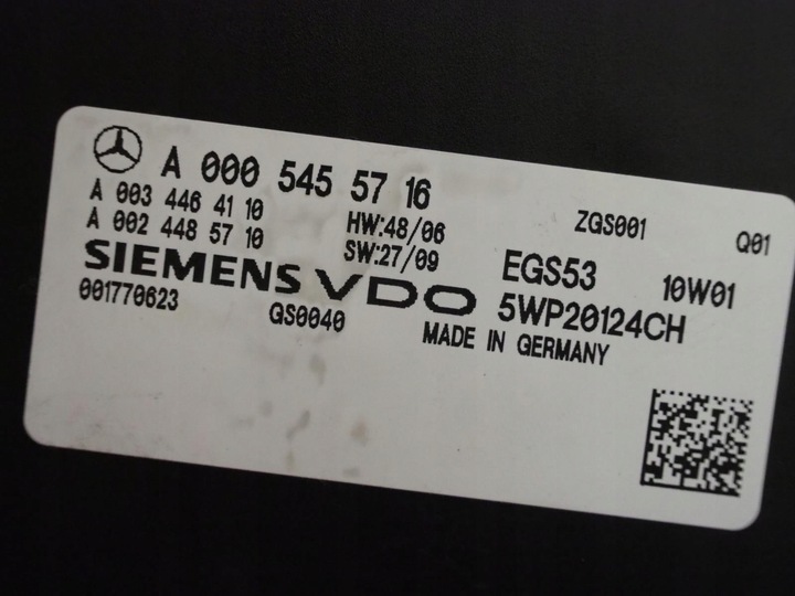 фото №11, Блок керування коробки коробки передач mercedes w204 a0005455716