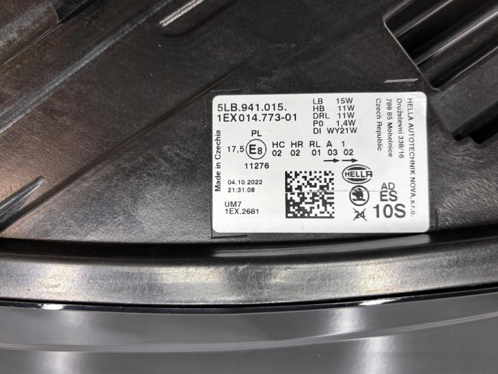фото №10, Skoda enyaq 5lb полный led фара левая перед передняя 5lb941015