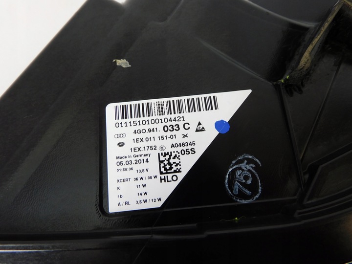 фото №16, Audi a6 c7 4g лампа левая полный led 4g0941033c