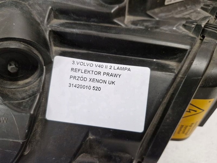 фото №10, Volvo v40 ii 2 лампа фара праві перед ксенон uk 31420010