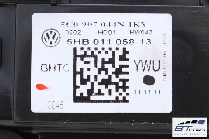 фото №9, Vw the beetle панель клімат-контролю 5c0907044n модуль блок керування  повітропровід клімат 5