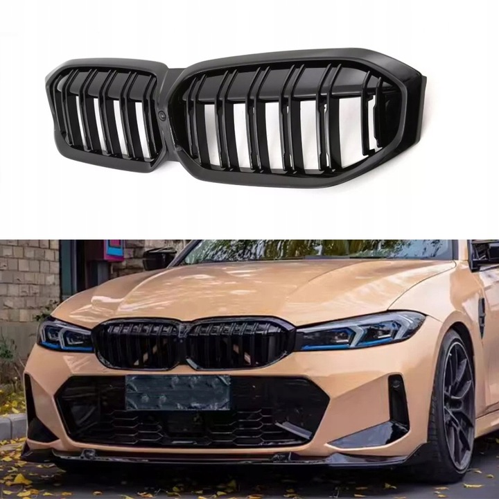 фото №11, Решітки радіатора решітка радіатора бампера чорний блиск do bmw g20 g21 2022-2024 + lci рестайлінг
