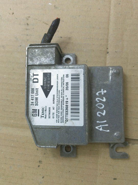 фото №1, Модуль датчик подушка безопасности opel combo corsa c 24417008-b