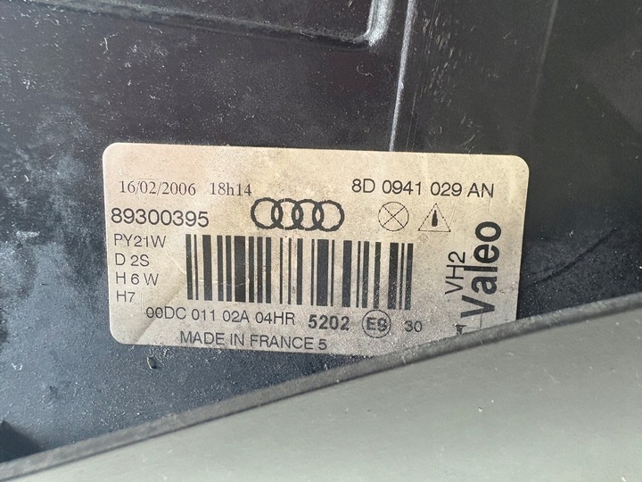 фото №12, Audi a4 b5 8d0 рестайлінг лампа ксенон ліва 8d0941029an права 8d0941030an