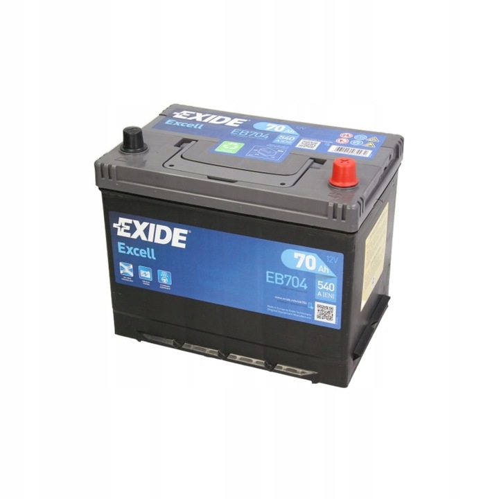 АКУМУЛЯТОР EXIDE EXCELL 70AH 540A P+