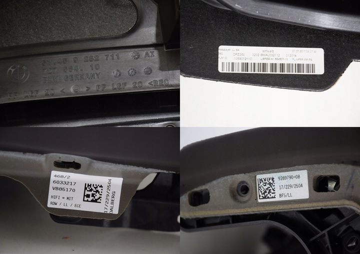 фото №16, Bmw i3 i01 / i01 lci панель раздаточная консоль капот кожа dalbergiabraun