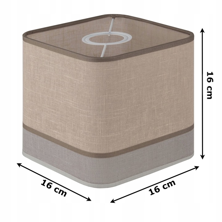 Абажур для лампи стельовий світильник E27 квадратний 16x16 см