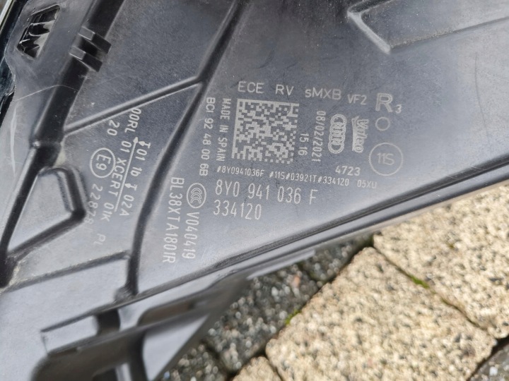 фото №14, Audi rs3 a3 8y повний led matrix 8y0941035f 8y0941036f чорні комплектні ciemn