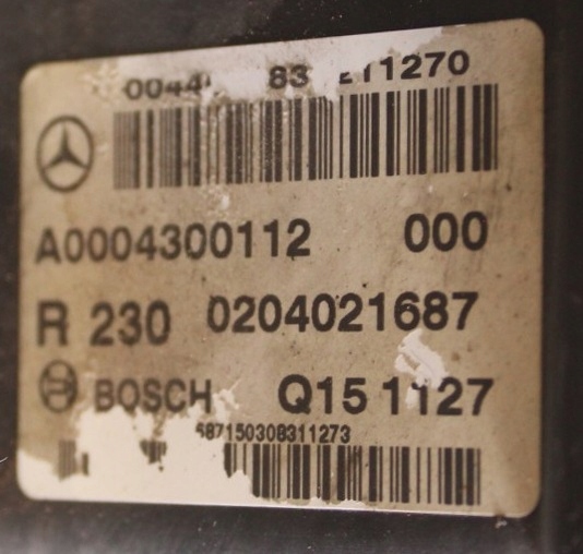 фото №9, Насос гальмівна підсилювач mercedes sl r230 a0004300112