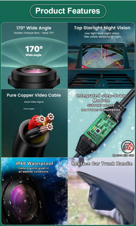 фото №13, Призначена камера заднього ходу ford focus 2 focus 3 mk2 mk3 c max 2011-2014 ahd